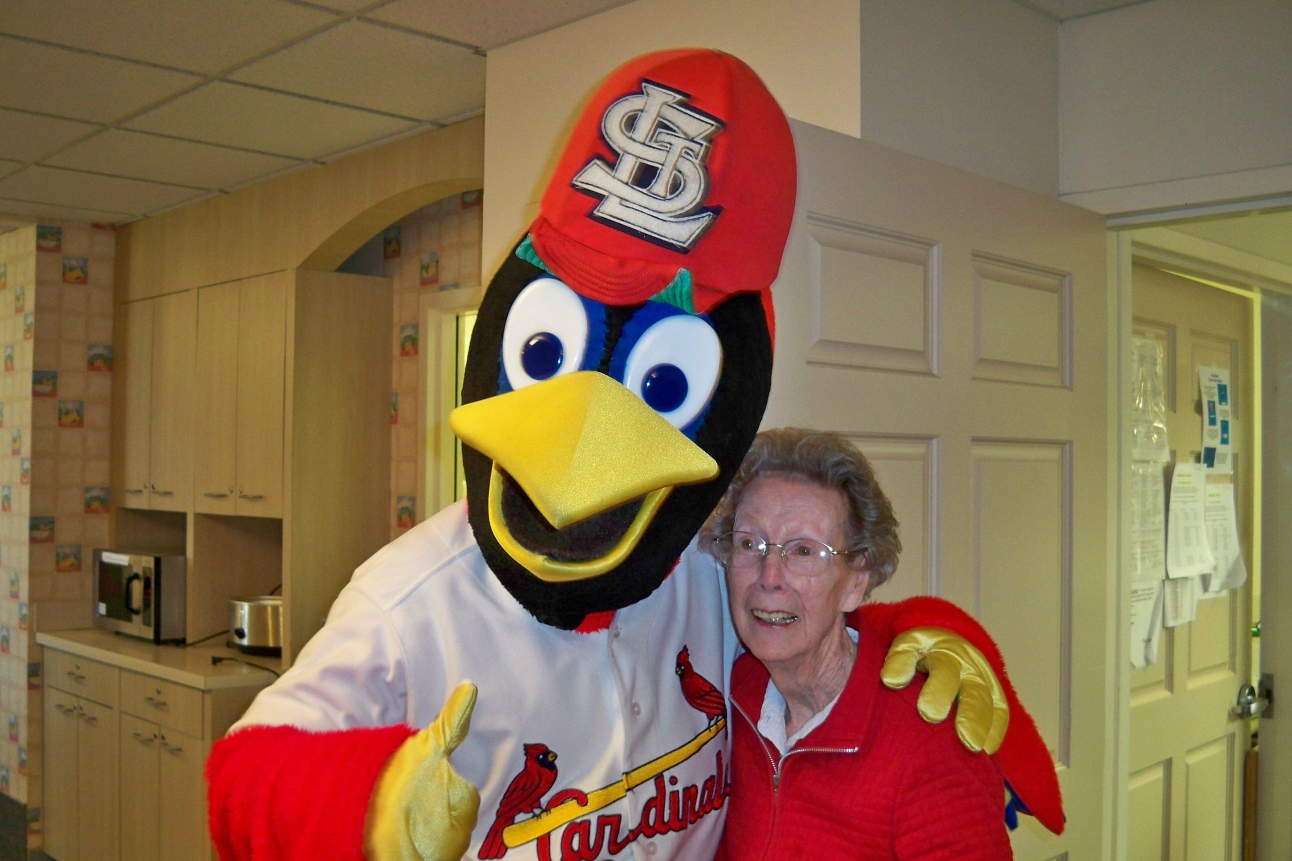 Resident with Fred Bird